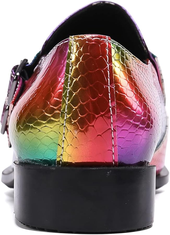 Amazon.com | Santimon Mens Rainbow Dress Loafers Buckle Amazon.com | Santimon Mens Rainbow Dress Loafers Buckle